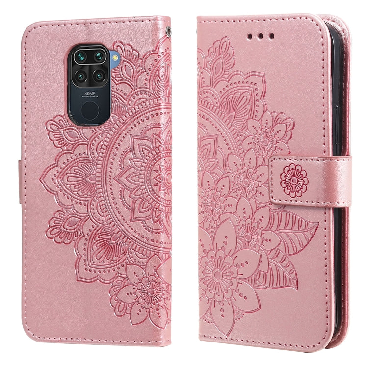 7-petal Flowers Embossing Pattern Horizontal Flip PU Leather Case with Holder & Card Slots & Wallet & Photo Frame, For Xiaomi Redmi 9C, For Xiaomi Redmi 9A, For Xiaomi Redmi K40/K40 Pro/Poco F3/ Mi 11i                                                   ...