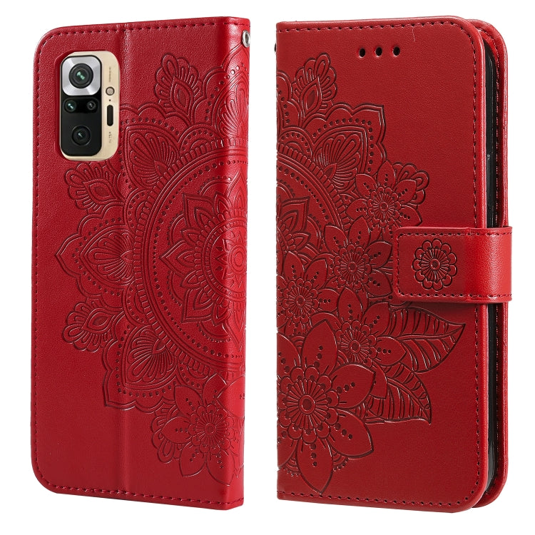 7-petal Flowers Embossing Pattern Horizontal Flip PU Leather Case with Holder & Card Slots & Wallet & Photo Frame, For Xiaomi Redmi 9C, For Xiaomi Redmi 9A, For Xiaomi Redmi K40/K40 Pro/Poco F3/ Mi 11i                                                   ...