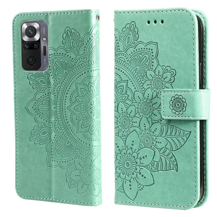 7-petal Flowers Embossing Pattern Horizontal Flip PU Leather Case with Holder & Card Slots & Wallet & Photo Frame, For Xiaomi Redmi 9C, For Xiaomi Redmi 9A, For Xiaomi Redmi K40/K40 Pro/Poco F3/ Mi 11i                                                   ...