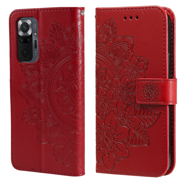 7-petal Flowers Embossing Pattern Horizontal Flip PU Leather Case with Holder & Card Slots & Wallet & Photo Frame, For Xiaomi Redmi 9C, For Xiaomi Redmi 9A, For Xiaomi Redmi K40/K40 Pro/Poco F3/ Mi 11i                                                   ...