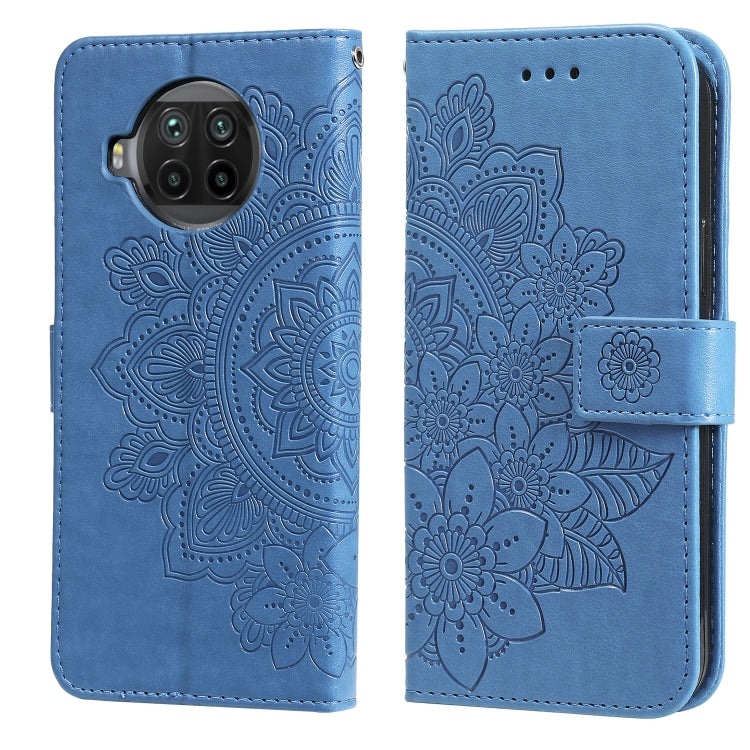 7-petal Flowers Embossing Pattern Horizontal Flip PU Leather Case with Holder & Card Slots & Wallet & Photo Frame, For Xiaomi Redmi 9C, For Xiaomi Redmi 9A, For Xiaomi Redmi K40/K40 Pro/Poco F3/ Mi 11i                                                   ...