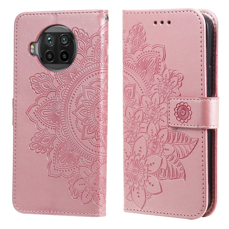 7-petal Flowers Embossing Pattern Horizontal Flip PU Leather Case with Holder & Card Slots & Wallet & Photo Frame, For Xiaomi Redmi 9C, For Xiaomi Redmi 9A, For Xiaomi Redmi K40/K40 Pro/Poco F3/ Mi 11i                                                   ...