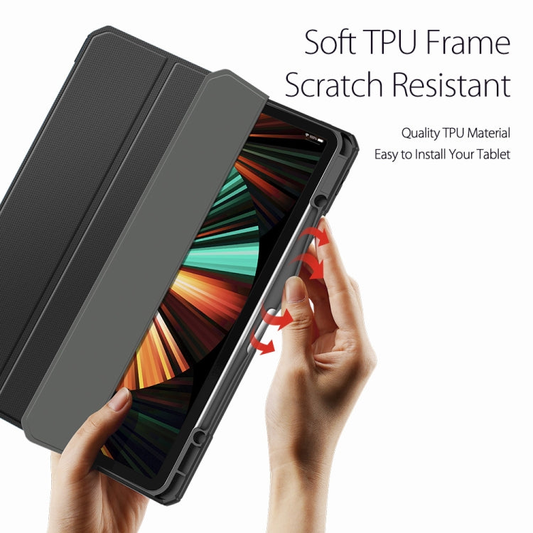 DUX DUCIS TOBY Series Shockproof PU Leather + PC + TPU Horizontal Flip Case with Holder & Pen Slot & Sleep / Wake-up Function, For iPad Pro 12.9 2022 / 2021 / 2020