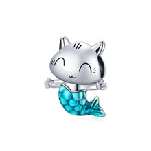 Load image into Gallery viewer, S925 Sterling Silver Cat Mermaid Beads DIY Bracelet Necklace Accessories, Cat Mermaid
