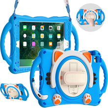 Load image into Gallery viewer, Cute Cat King Kids Shockproof EVA Protective Case with Holder &amp; Shoulder Strap &amp; Handle, For iPad mini 5 / 4 / 3 / 2 /1