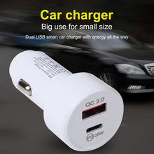 Load image into Gallery viewer, LZ-201 PD 20W USB-C / Type-C + QC 3.0 USB Mini Fast Car Charger