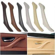 Load image into Gallery viewer, Car Leather Right Side Inner Door Handle Assembly 51417225854 for BMW 5 Series F10 / F18 2011-2017, Right Side (Black), Right Side (Beige), Right Side (Creamy-white), Right Side (Grey), Right Side (Wine Red), Right Side (Mocha)