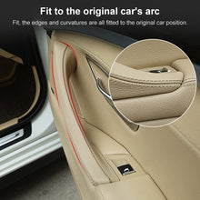 Load image into Gallery viewer, Car Leather Right Side Inner Door Handle Assembly 51417225854 for BMW 5 Series F10 / F18 2011-2017, Right Side (Black), Right Side (Beige), Right Side (Creamy-white), Right Side (Grey), Right Side (Wine Red), Right Side (Mocha)