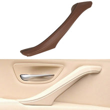 Load image into Gallery viewer, Car Leather Left Side Inner Door Handle Assembly 51417225854 for BMW 5 Series F10 / F18 2011-2017, Left Side (Black), Left Side (Beige), Left Side (Creamy-white), Left Side (Grey), Left Side (Wine Red), Left Side (Mocha)