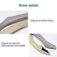 Load image into Gallery viewer, Car Leather Left Side Inner Door Handle Assembly 51417225854 for BMW 5 Series F10 / F18 2011-2017, Left Side (Black), Left Side (Beige), Left Side (Creamy-white), Left Side (Grey), Left Side (Wine Red), Left Side (Mocha)