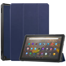 Load image into Gallery viewer, Custer Pattern Pure Color TPU Smart Tablet Holster with Sleep Function &amp; 3-Fold Holder, For Amazon Kindle Fire HD 10 2021