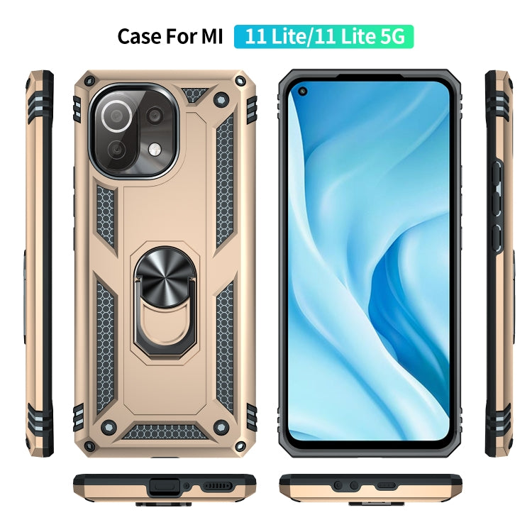 Shockproof TPU + PC Protective Case with 360 Degree Rotating Holder, For Xiaomi Mi 11 Lite 5G