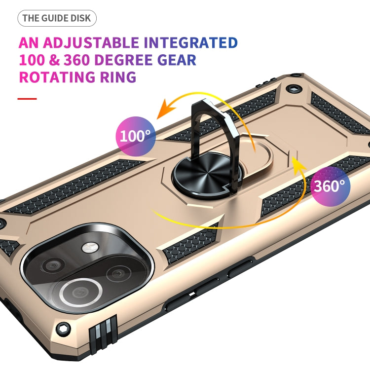 Shockproof TPU + PC Protective Case with 360 Degree Rotating Holder, For Xiaomi Mi 11 Lite 5G