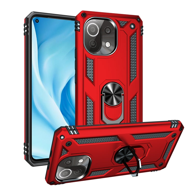 Shockproof TPU + PC Protective Case with 360 Degree Rotating Holder, For Xiaomi Mi 11 Lite 5G