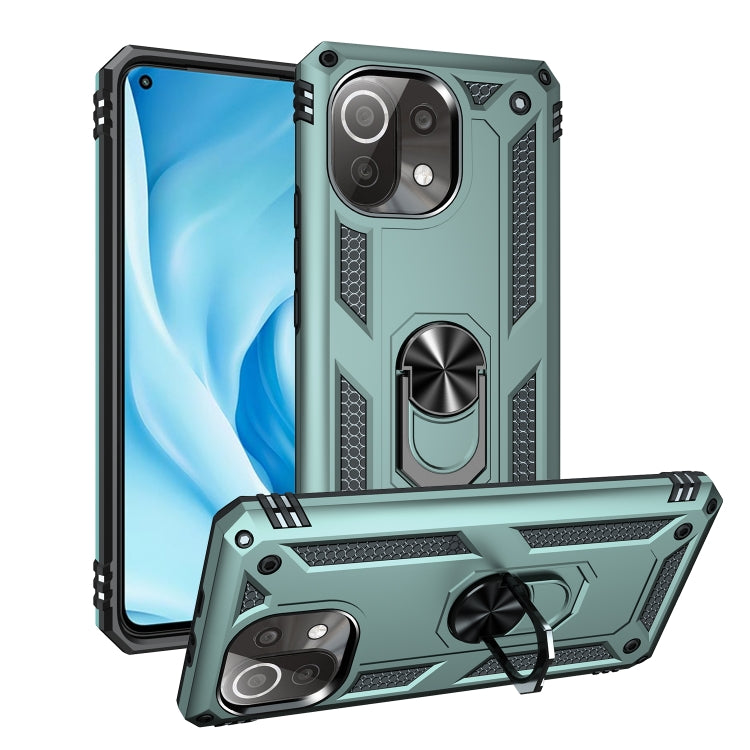 Shockproof TPU + PC Protective Case with 360 Degree Rotating Holder, For Xiaomi Mi 11 Lite 5G
