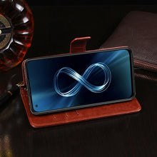 Load image into Gallery viewer, idewei Crazy Horse Texture Horizontal Flip Leather Case with Holder &amp; Card Slots &amp; Wallet, For Asus Zenfone 8 ZS590KS, For Cubot C20, For Nokia G20, For Oukitel C23 Pro, For Xiaomi Redmi K40 Gaming Edition, For Samsung Galaxy F02s