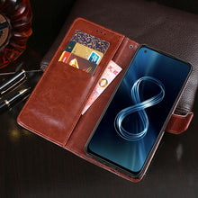 Load image into Gallery viewer, idewei Crazy Horse Texture Horizontal Flip Leather Case with Holder &amp; Card Slots &amp; Wallet, For Asus Zenfone 8 ZS590KS, For Cubot C20, For Nokia G20, For Oukitel C23 Pro, For Xiaomi Redmi K40 Gaming Edition, For Samsung Galaxy F02s