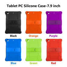 Load image into Gallery viewer, All-inclusive Silicone Shockproof Case with Holder, For iPad mini 5 / 4 with Pen Slot, For iPad 9.7 2018/2017 / Air 2 / Air / Pro 9.7 2016, For iPad Pro 10.5 / 10.2 2021 / 2020 / 2019 / Air 3, For iPad Pro 11 2021 / 2020 / Air 2020 10.9                ...