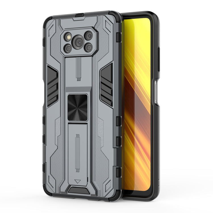 Supersonic PC + TPU Shock-proof Case with Holder, For Xiaomi Poco X3 NFC, For Samsung Galaxy F52 5G