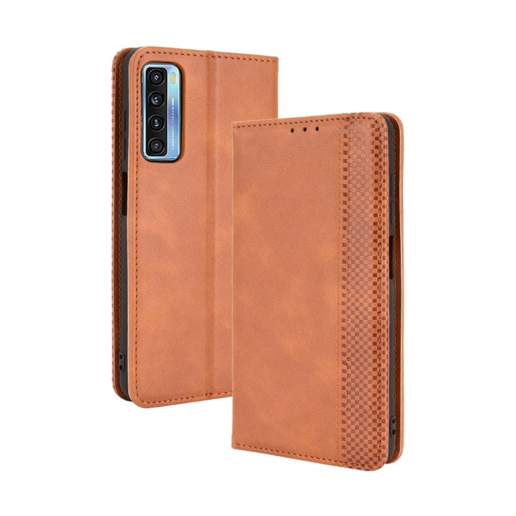 Magnetic Buckle Retro Crazy Horse Texture Horizontal Flip Leather Case with Holder & Card Slots & Photo Frame, For Motorola Moto G60 / Moto G40 Fusion, For OPPO Realme C11 2021 / Realme C20 / Realme C20a, For OPPO Reno5 A, For TCL 20 5G / 20S / 20L / 2...