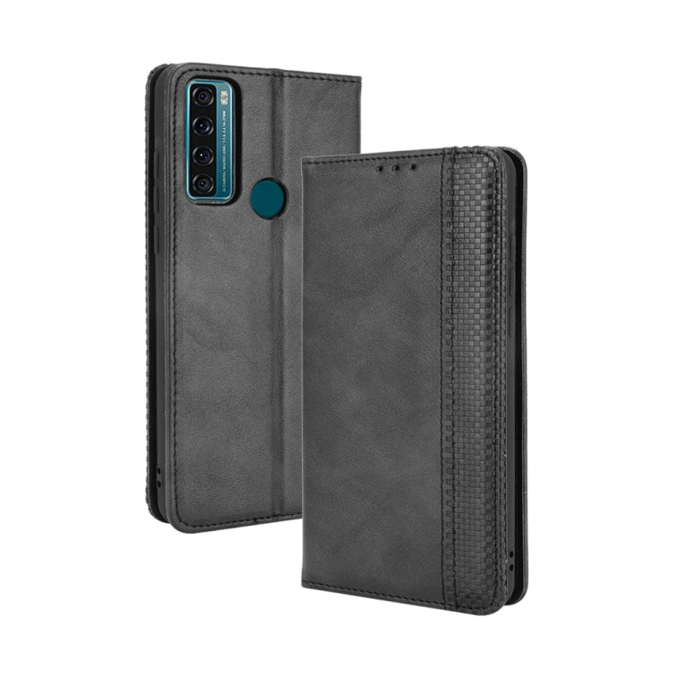 Magnetic Buckle Retro Crazy Horse Texture Horizontal Flip Leather Case with Holder & Card Slots & Photo Frame, For Motorola Moto G60 / Moto G40 Fusion, For OPPO Realme C11 2021 / Realme C20 / Realme C20a, For OPPO Reno5 A, For TCL 20 5G / 20S / 20L / 2...