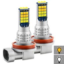 Load image into Gallery viewer, DC9-36V 30W 3000LM IP65 Car LED Double Color Fog Light with 30LEDs SMD-2525 Lamp, 2 PCS V6 880, 2 PCS V6 9005, 2 PCS V6 9006, 2 PCS V6 H4, 2 PCS V6 H7, 2 PCS V6 H10, 2 PCS V6 H11, 2 PCS V6 H16, 2 PCS V6 P13W