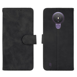 Solid Color Skin Feel Magnetic Buckle Horizontal Flip Calf Texture PU Leather Case with Holder & Card Slots & Wallet, For Nokia 1.4, For Samsung Galaxy A22 4G