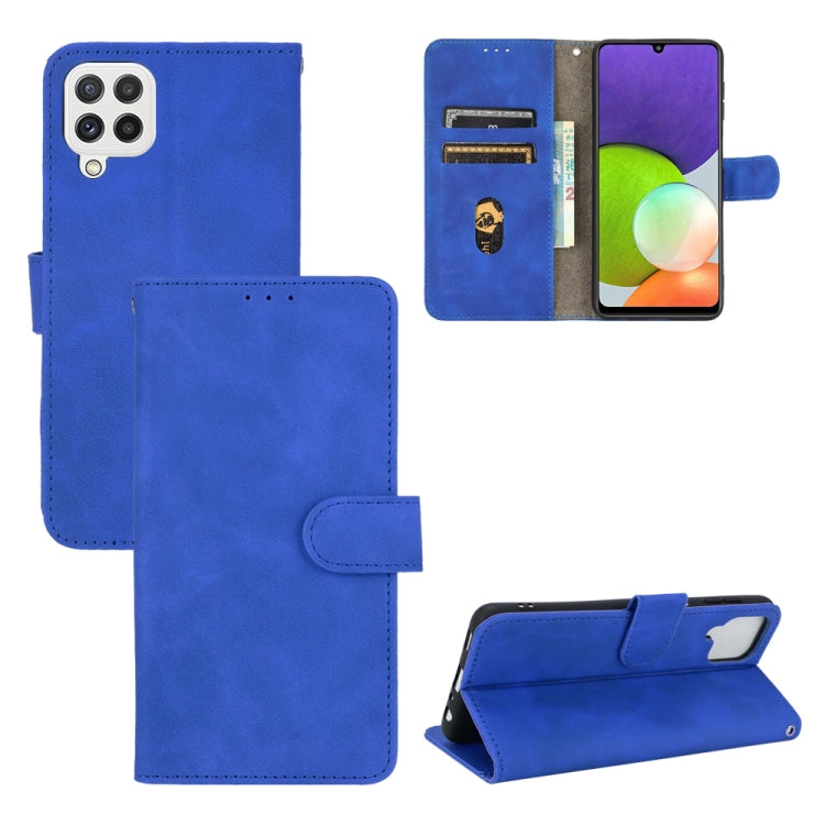 Solid Color Skin Feel Magnetic Buckle Horizontal Flip Calf Texture PU Leather Case with Holder & Card Slots & Wallet, For Nokia 1.4, For Samsung Galaxy A22 4G