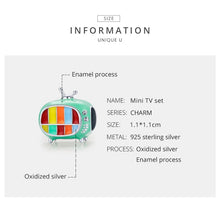 Load image into Gallery viewer, S925 Sterling Silver Mini Color TV Beads DIY Bracelet Necklace Accessories, Mini Color TV