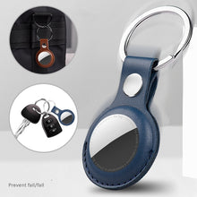 Load image into Gallery viewer, For AirTag Shockproof Anti-scratch Leather Protective Case Cover with Hang Loop Key Chain