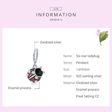 Load image into Gallery viewer, S925 Sterling Silver Ladybug Pendant DIY Bracelet Necklace Accessories, Ladybug Pendant