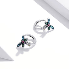 Load image into Gallery viewer, S925 Sterling Silver Vintage Dragonfly Ear Studs Women Earrings, Vintage Dragonfly