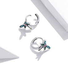 Load image into Gallery viewer, S925 Sterling Silver Vintage Dragonfly Ear Studs Women Earrings, Vintage Dragonfly