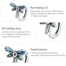 Load image into Gallery viewer, S925 Sterling Silver Vintage Dragonfly Ear Studs Women Earrings, Vintage Dragonfly