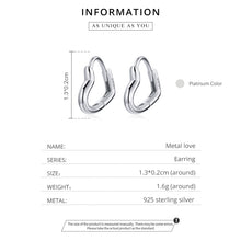 Load image into Gallery viewer, S925 Sterling Silver Heart-shaped Hollow Ear Stud Women Earrings, Heart-shaped Hollow(Silver), Heart-shaped Hollow(Gold)