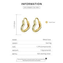 Load image into Gallery viewer, S925 Sterling Silver Heart-shaped Hollow Ear Stud Women Earrings, Heart-shaped Hollow(Gold), Heart-shaped Hollow(Silver)