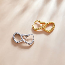 Load image into Gallery viewer, S925 Sterling Silver Heart-shaped Hollow Ear Stud Women Earrings, Heart-shaped Hollow(Gold), Heart-shaped Hollow(Silver)