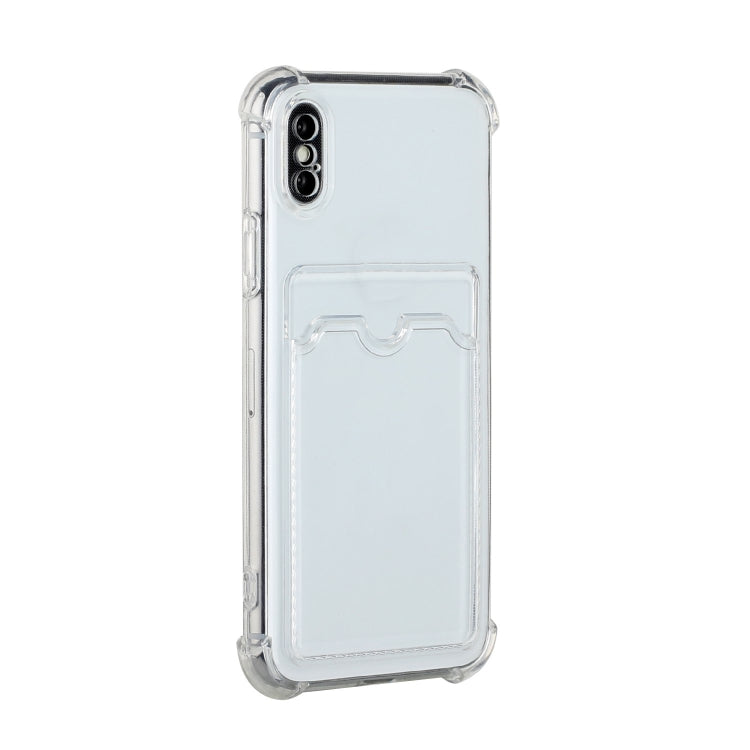 TPU Dropproof Protective Back Case with Card Slot, For iPhone 8 Plus / 7 Plus, For iPhone SE 2022 / SE 2020 / 8 / 7, For iPhone XS / X, For iPhone XR, For iPhone XS Max