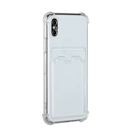 TPU Dropproof Protective Back Case with Card Slot, For iPhone 8 Plus / 7 Plus, For iPhone SE 2022 / SE 2020 / 8 / 7, For iPhone XS / X, For iPhone XR, For iPhone XS Max