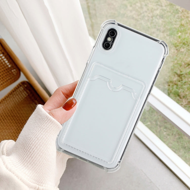TPU Dropproof Protective Back Case with Card Slot, For iPhone 8 Plus / 7 Plus, For iPhone SE 2022 / SE 2020 / 8 / 7, For iPhone XS / X, For iPhone XR, For iPhone XS Max