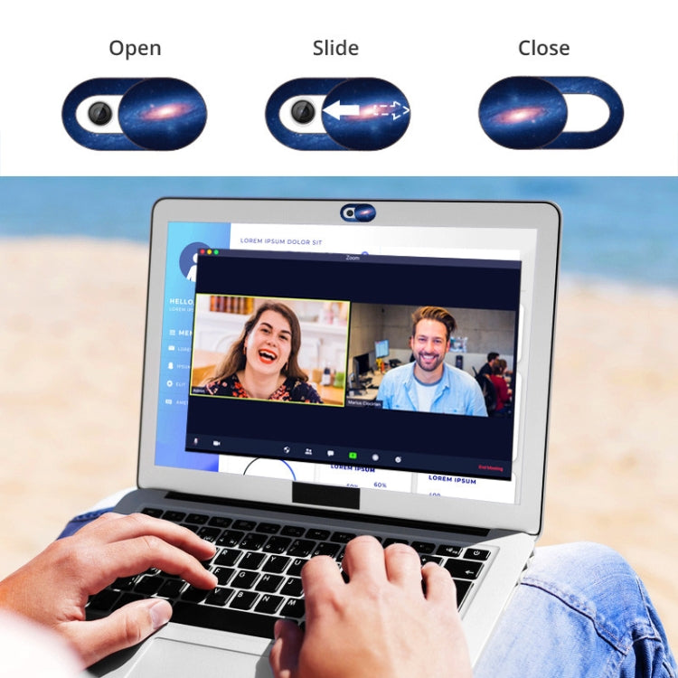 8 PCS Universal Oval Shape Design WebCam Cover Camera Cover for Desktop, Laptop, Tablet, Phones, Color Random