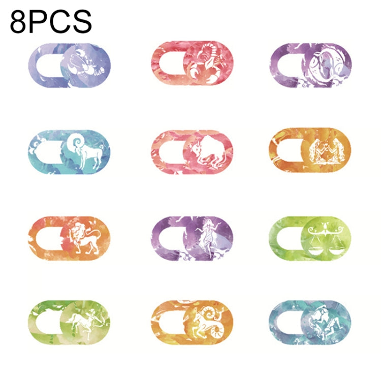 8 PCS Universal Oval Shape Design WebCam Cover Camera Cover for Desktop, Laptop, Tablet, Phones, Color Random
