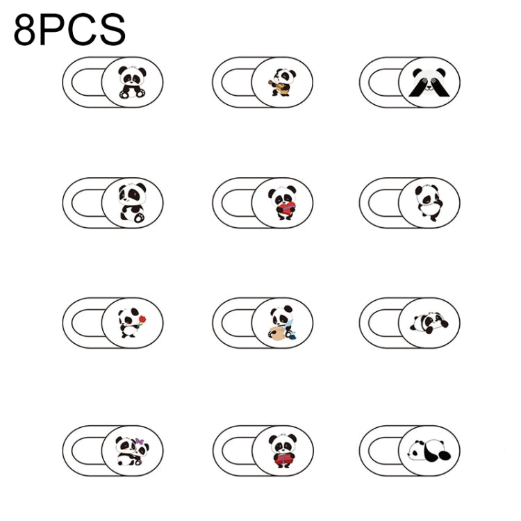 8 PCS Universal Oval Shape Design WebCam Cover Camera Cover for Desktop, Laptop, Tablet, Phones, Color Random