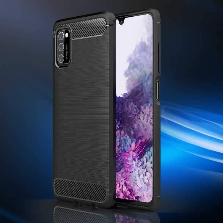 Brushed Texture Carbon Fiber TPU Case, For Samsung Galaxy A03s 164mm