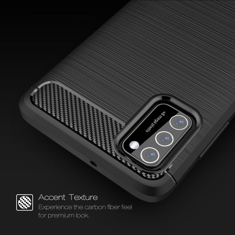 Brushed Texture Carbon Fiber TPU Case, For Samsung Galaxy A03s 164mm