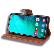 Load image into Gallery viewer, Calf Pattern Diamond Mandala Double Folding Design Embossed Leather Case with Wallet &amp; Holder &amp; Card Slots