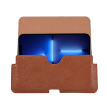 Load image into Gallery viewer, Universal Cow Leather Horizontal Mobile Phone Leather Case Waist Bag For 6.1 inch and Below Phones, For 6.1 inch and Below Phones