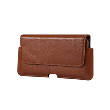 Load image into Gallery viewer, Universal Cow Leather Horizontal Mobile Phone Leather Case Waist Bag For 6.1 inch and Below Phones, For 6.1 inch and Below Phones