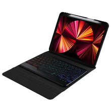 Load image into Gallery viewer, B011S Splittable Backlight Bluetooth Keyboard Leather Case with Triangle Holder &amp; Pen Slot, For iPad 9.7 2018 &amp; 2017 / Pro 9.7 / Air 2, For iPad 10.2 2020 &amp; 2019 / Pro 10.5 inch / Air 3 10.5 inch                                                         ...