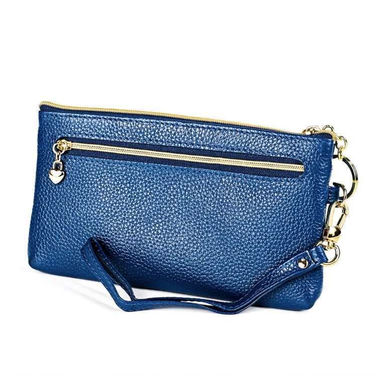 Ladies Multifunctional Cowhide Zipper Coin Purse Car Key Case